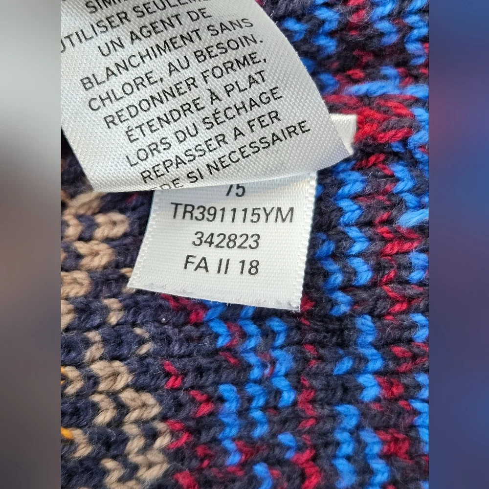 Rails‎ Mens Shawl Full Zip Cardigan Large Striped Blue Multicolor Cotton Blend